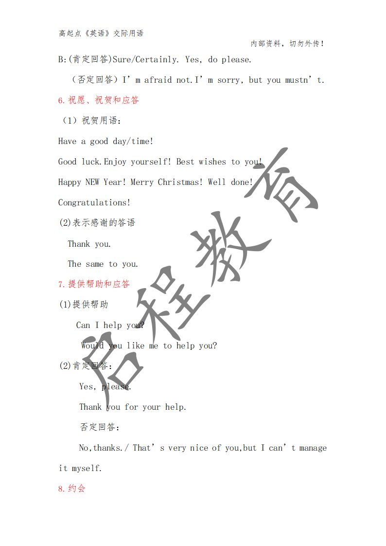 高起點(diǎn)《英語》交際用語（理）(圖3)