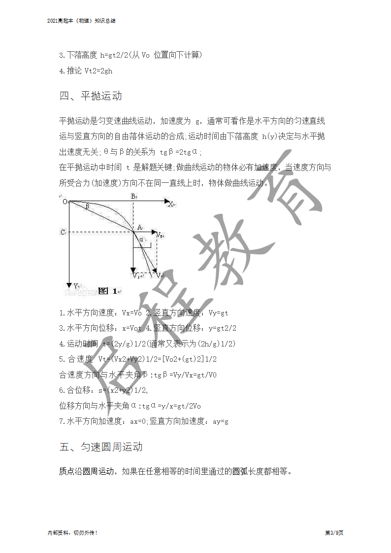 高起本《物理》知識總結(jié)(圖3)