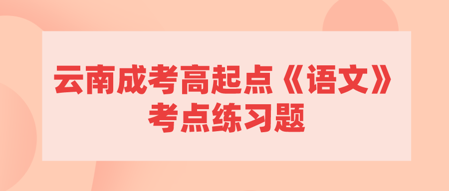 云南成考高起點《語文》考點練習(xí)題.png