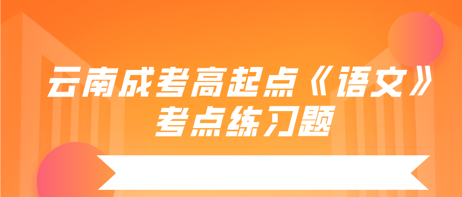 云南成考高起點(diǎn)《語文》考點(diǎn)練習(xí)題.png